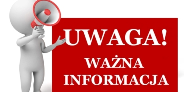 Grafika informująca o ważnym ogłoszeniu